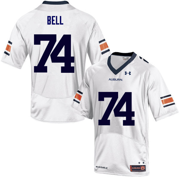 Men Auburn Tigers #74 Wilson Bell College Football Jerseys Sale-White - Click Image to Close